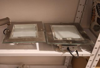 Lámparas de techo cuadradas plateadas