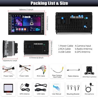 Nuevo Radio Coche Android 15 4+64GB para VW