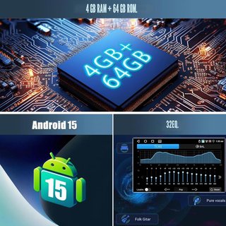 Nuevo Radio Coche Android 15 4+64GB para VW