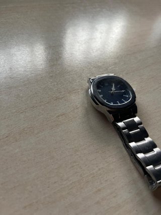 Reloj Hombre Plateado Esfera Azul Nuevo a estrenar