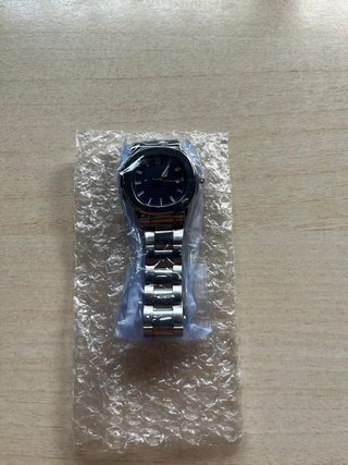 Reloj Hombre Plateado Esfera Azul Nuevo a estrenar