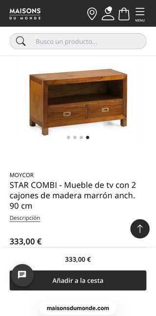 Mueble TV Madera maciza de mindi