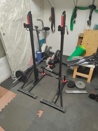 Rack Palestra, Bilanciere, Dischi 36kg, Manubri