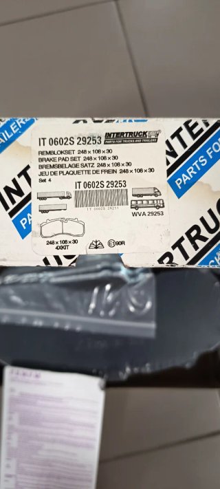 Pastillas de freno Intertruck para camiones