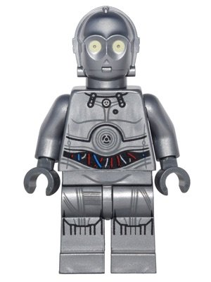 Minifigura LEGO Star Wars - SILVER PROTOCOL DROID