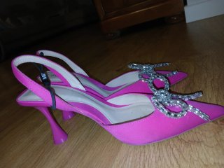 Zapatos tacón Zara 38 fucsia sin estrenar