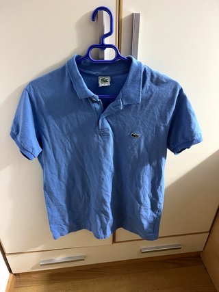 Polo Lacoste piqué azul claro Talla XL