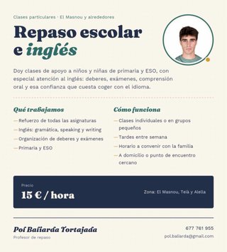Clases de repaso primaria y ESO