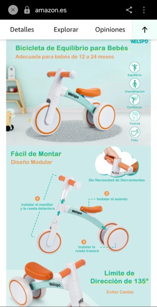 Bici Welspo 3 Ruedas Niño