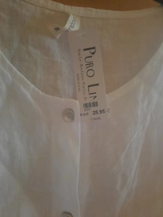 Camisa de lino Puro Lino blanca nueva