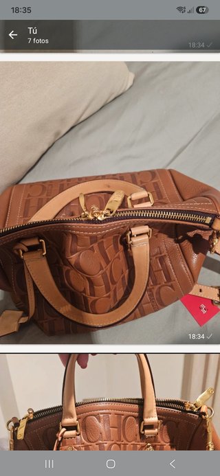 Bolso Piel Carolina Herrera Andy7 Marrón
