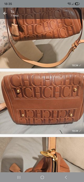 Bolso Piel Carolina Herrera Andy7 Marrón