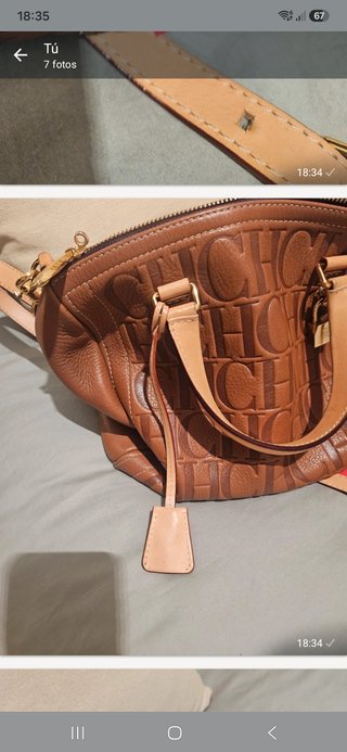 Bolso Piel Carolina Herrera Andy7 Marrón