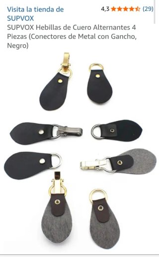 Hebillas de cuero alternantes SUPVOX (4 piezas)