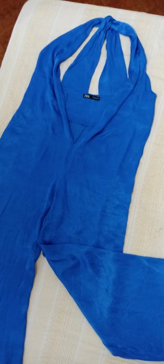 Tuta palazzo Zara blu taglia L