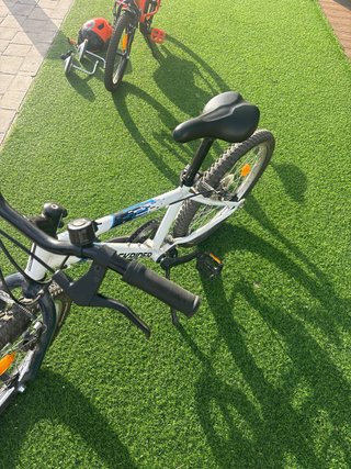 Bicicleta Rockrider 20 Blanca y Azul