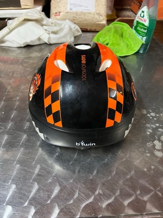 Casco Bici Niños Btwin Negro/Naranja