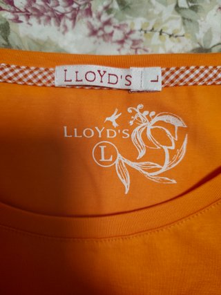 Camiseta naranja mujer Lloyd's