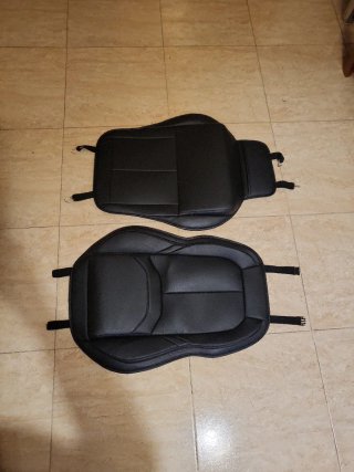 Cojín y respaldo coche universal negro