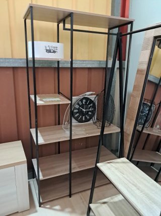 Estantería Metálica y Madera Moderna