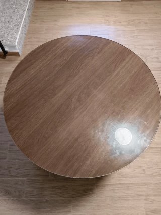 Mesa camilla con cristal, tarima y 2 enaguas