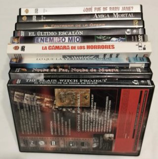 PELÍCULAS DE TERROR: LOTE 5 con 10 DVDs