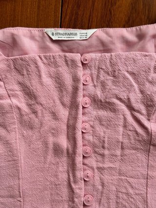 Blusa Stradivarius Rosa Botones
