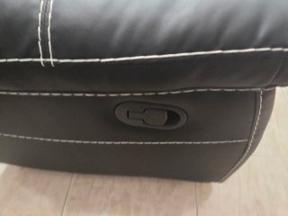 Sillón relax polipiel negro