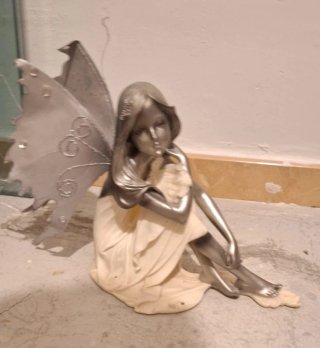 Figura Hada Decoración Plata