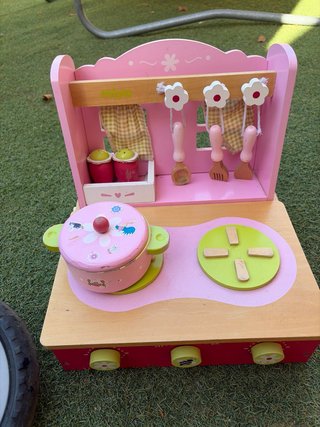 Bicicleta y Cocinita Infantil Rosa
