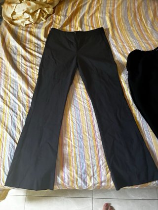 Pantalones negros textil-r talla 38