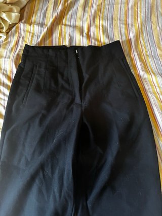 Pantalones negros textil-r talla 38