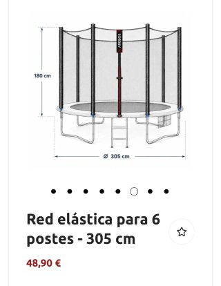 Arebos Red elástica para 6 postes - 305 cm