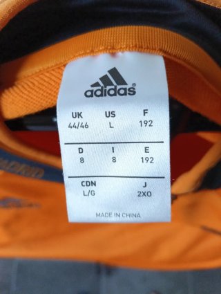 Chaqueta Adidas Real Madrid Naranja Talla L
