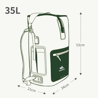 Mochila estanca Unigear 35L Negra