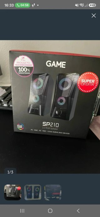 Altavoces GAME SP210 2.0 RGB Gaming