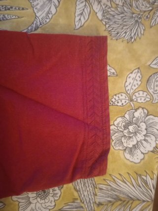 Camisa africana roja granate bordada