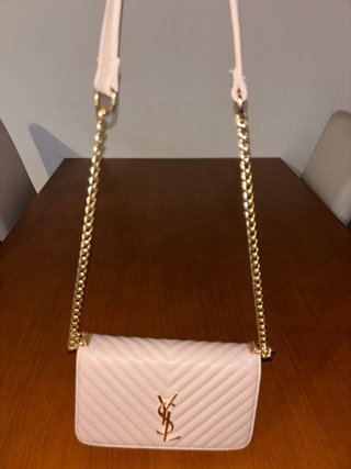 Bolso YSL Beige/Rosa Chevron