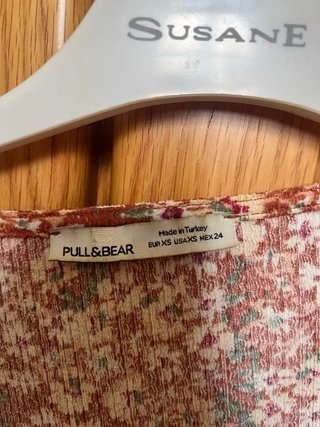 Top floral Pull&Bear naranja
