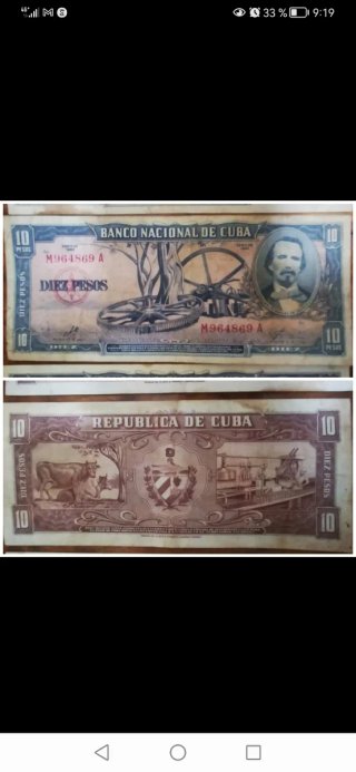 Billetes Cubanos 1949-1960