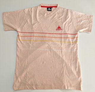 Camiseta Le Coq Sportif rosa con rayas