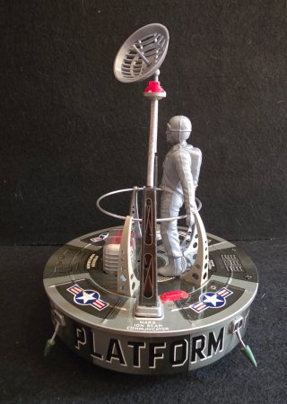 Linemar Space Platform Tin Toy Battery Op. Robot