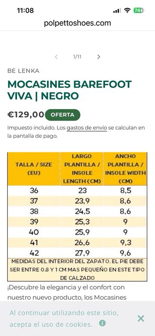 Mocasines barefoot negros sin estrenar