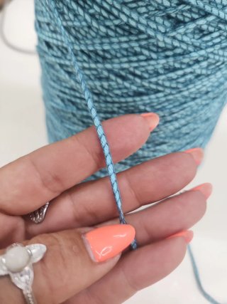 Cono Hilo Cinta Fantasía Azul