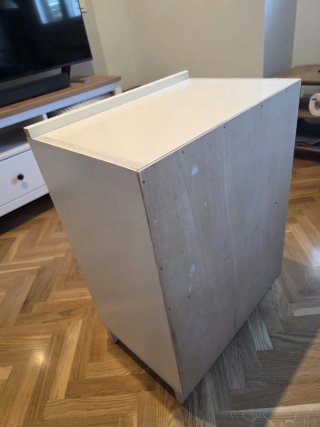 Mueble auxiliar / cajonera beige 2 huecos
