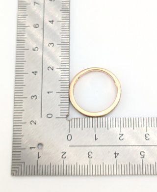 Anillo de oro rosa de 18k diamantes, 3.17 g, T-15.
