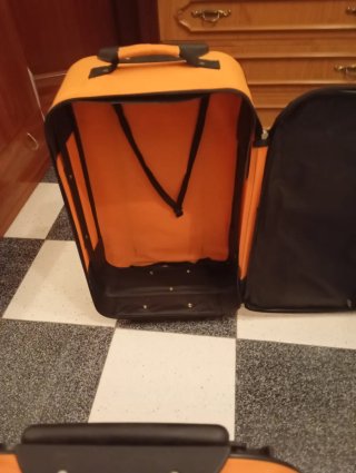Juego 2 maletas naranjas