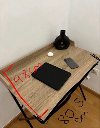 Mesa de estudio madera y metal