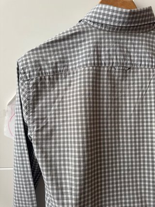 Camisa cuadros gris y blanco Talla M