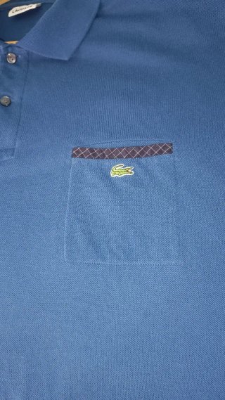 Polo Lacoste Azul Talla L.